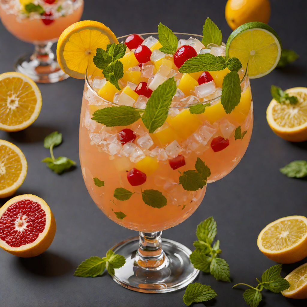 No-Bake Tropical Fruit Punch with Mint and Citrus