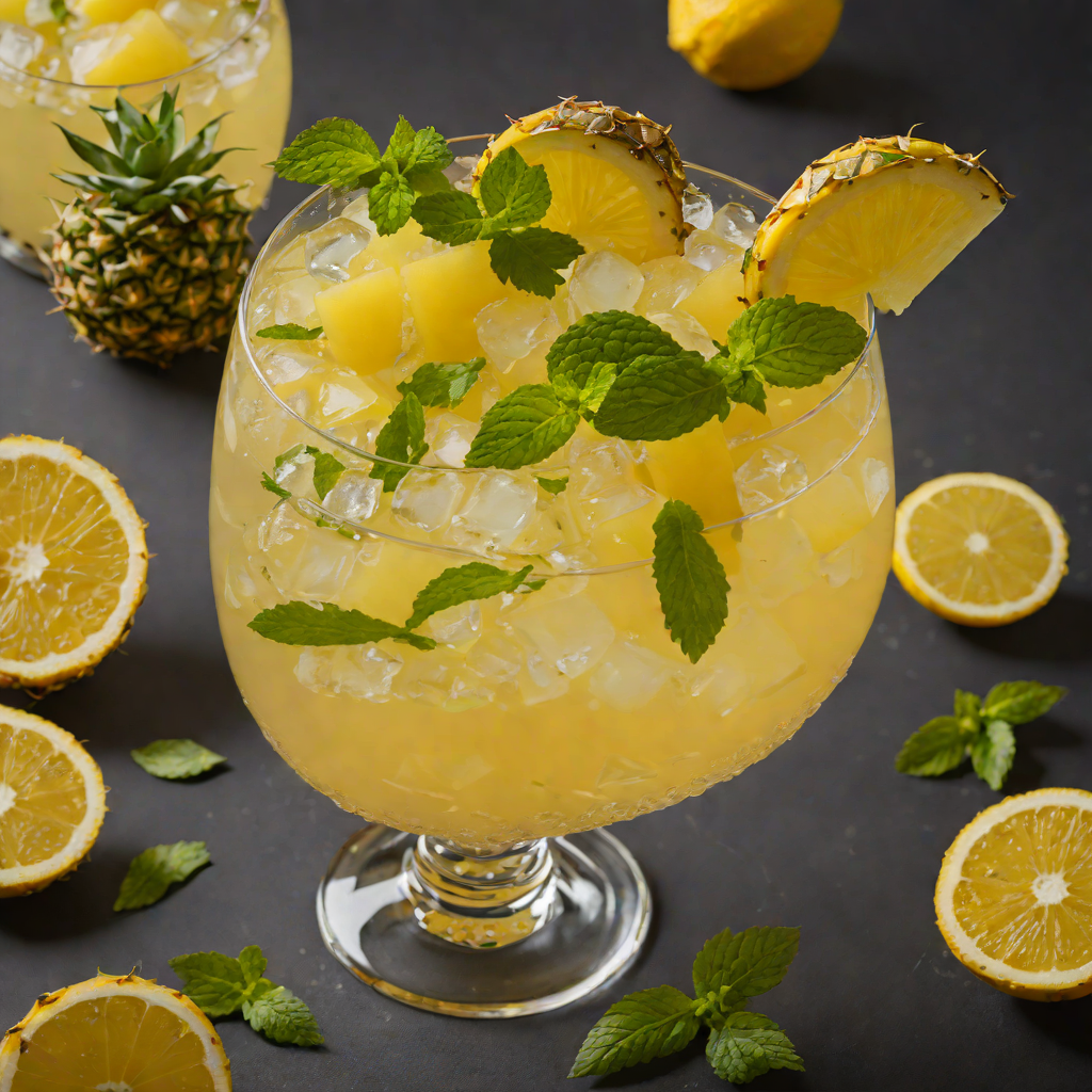 Ginger-Spiced Pineapple Punch with Citrus and Mint