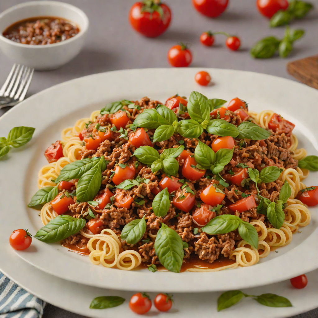 Slow-Cooked Beef Ragu with San Marzano Tomatoes and Fresh Basil