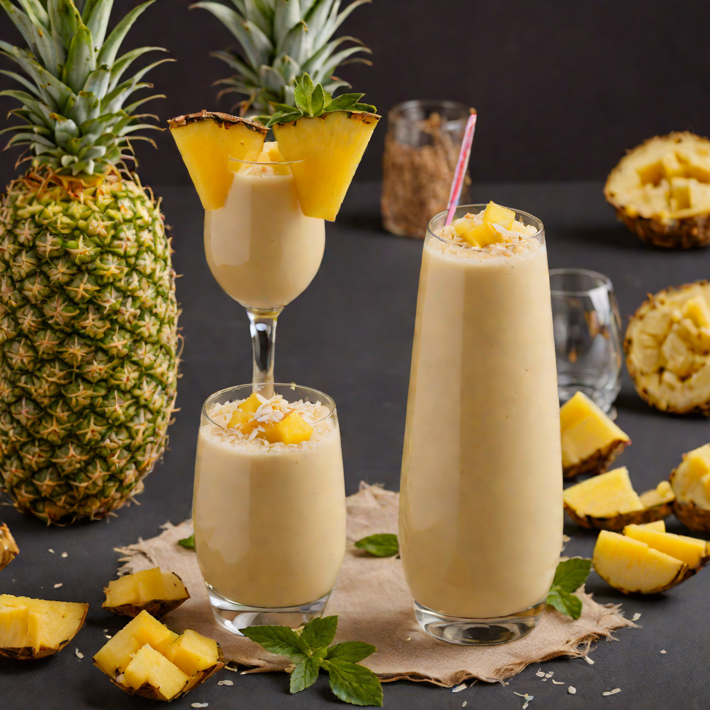 Blender-Mixed Pineapple Mango Smoothie with Coconut Milk