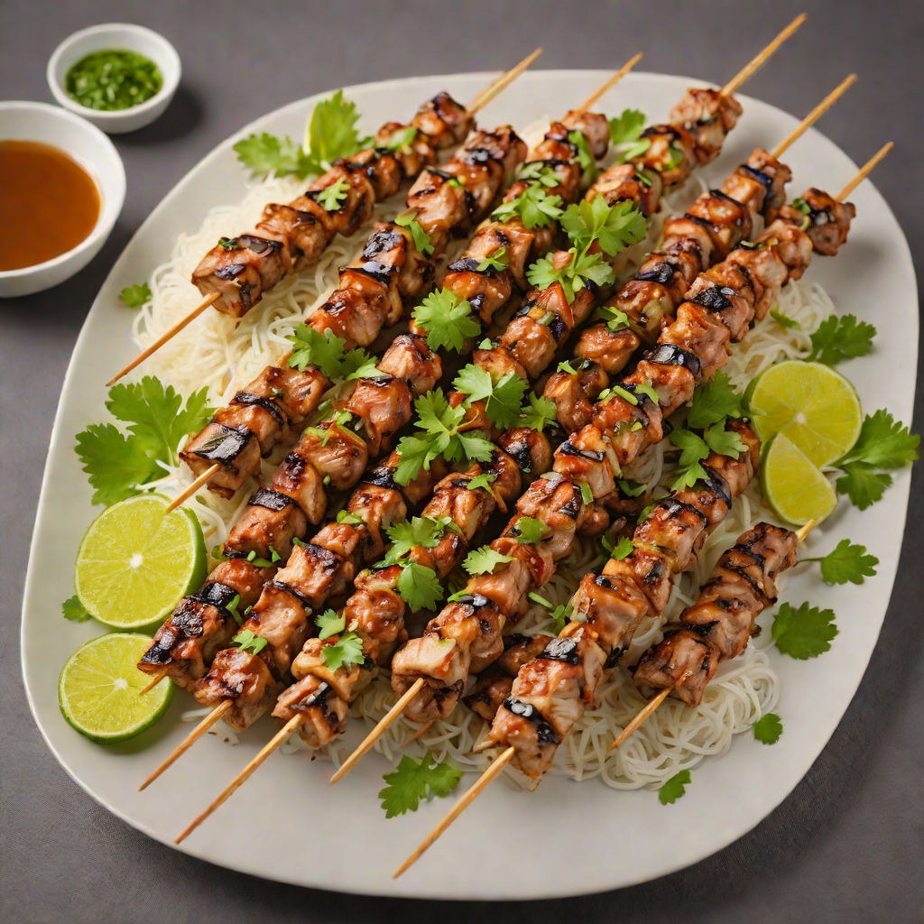 Vietnamese-Style Lemongrass Grilled Pork Skewers