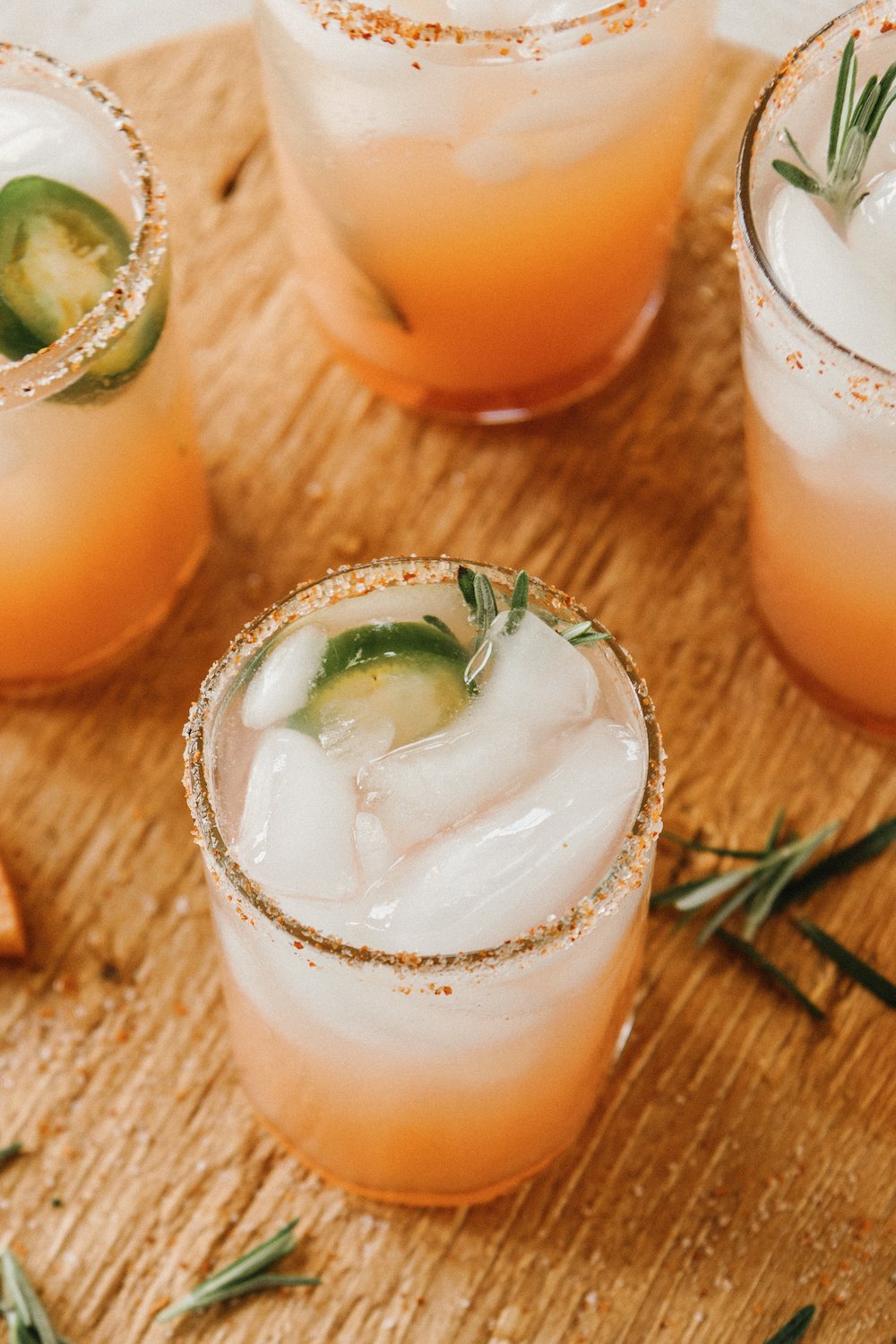 Smoked Mezcal Paloma with Agave