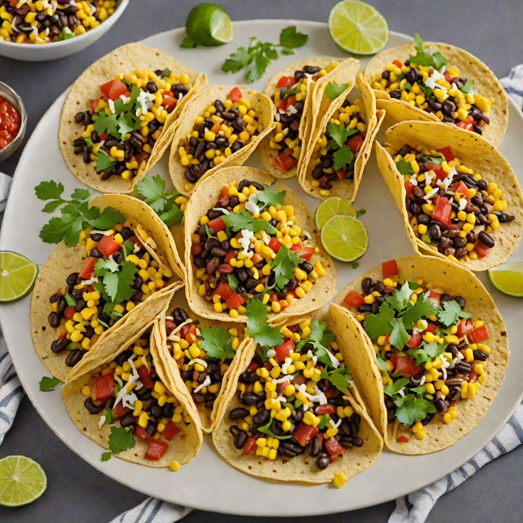 Casual Game Day Spiced Black Bean and Corn Tacos