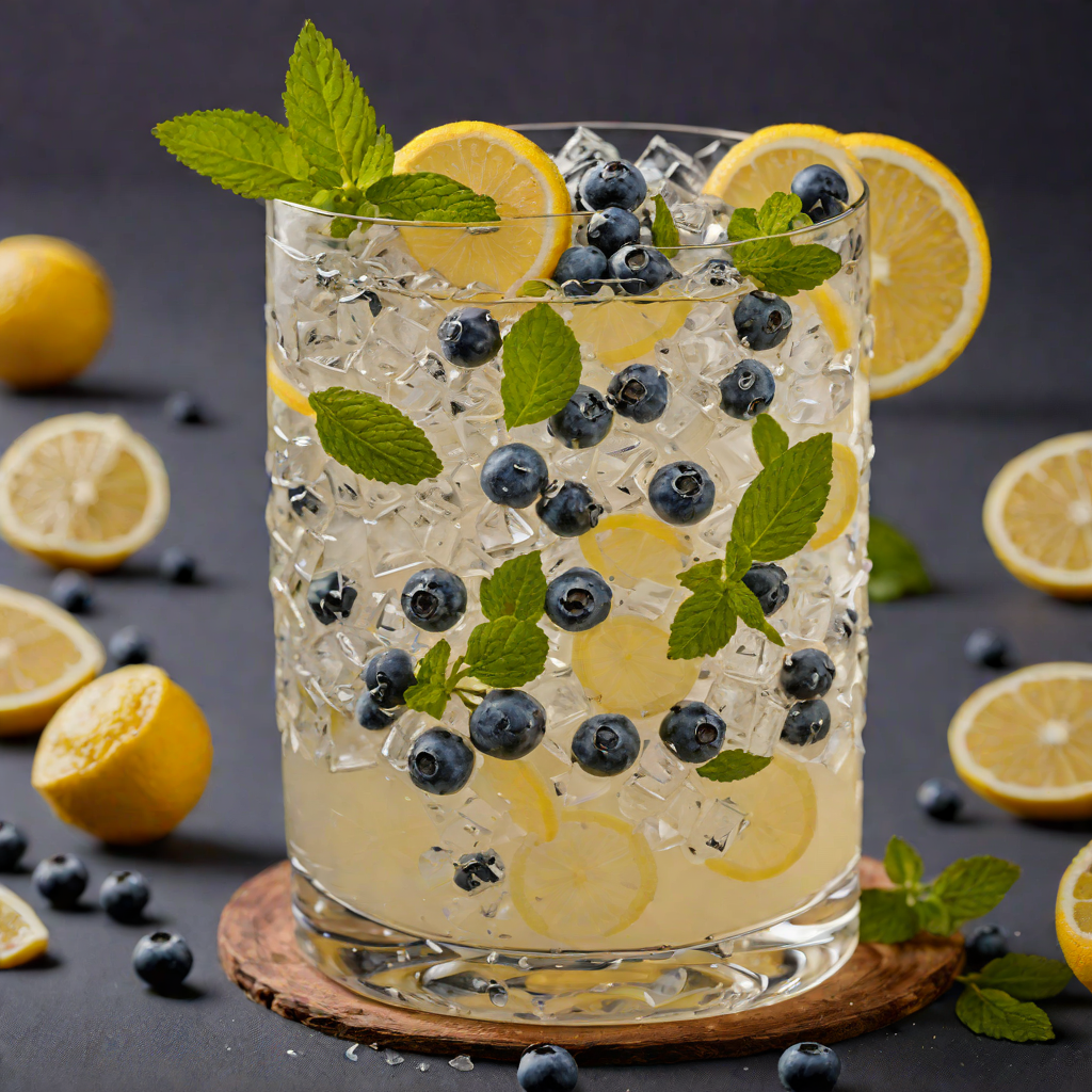 Vodka Lemonade with Blueberry and Mint