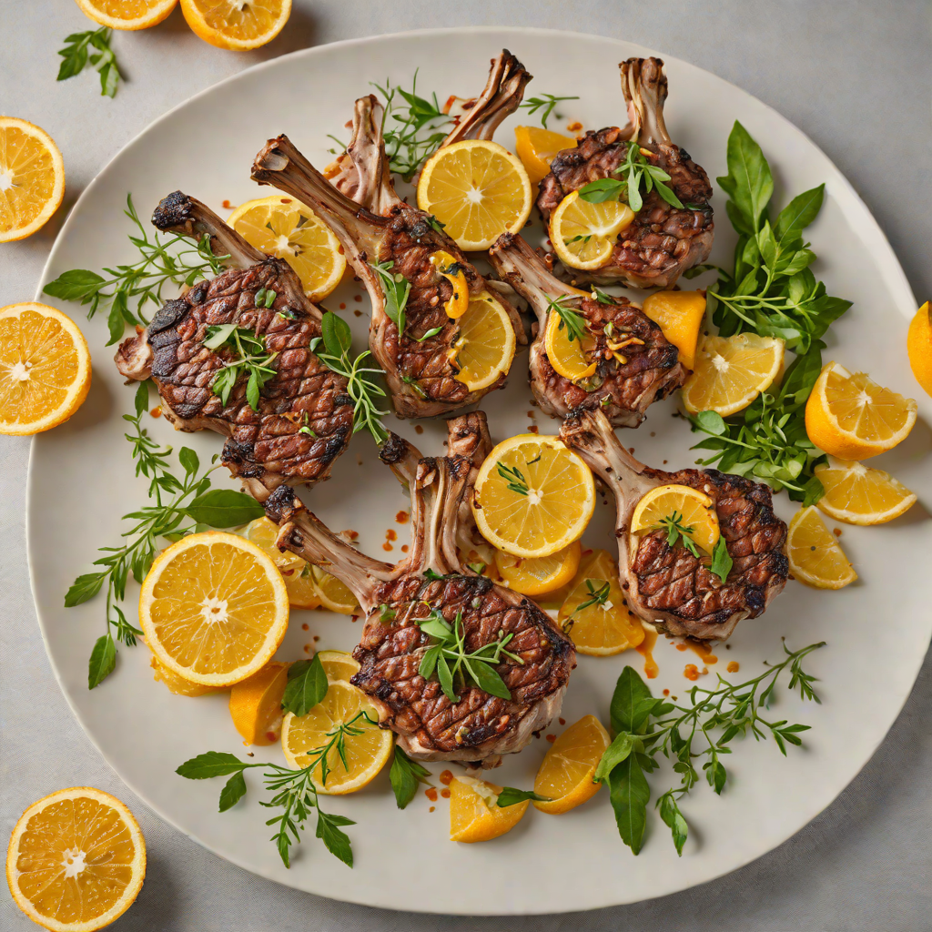 Half-Roasted Citrus and Herb Mediterranean Lamb Chops