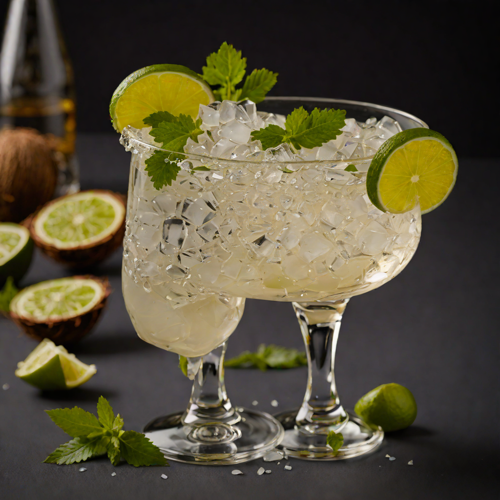 Chilled Coconut and Kaffir Lime Cocktail