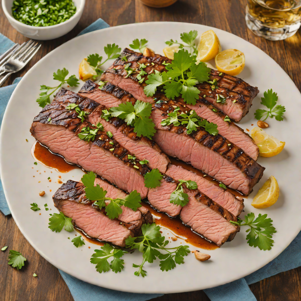 Churrasco-Grilled Flank Steak with Garlic and Parsley