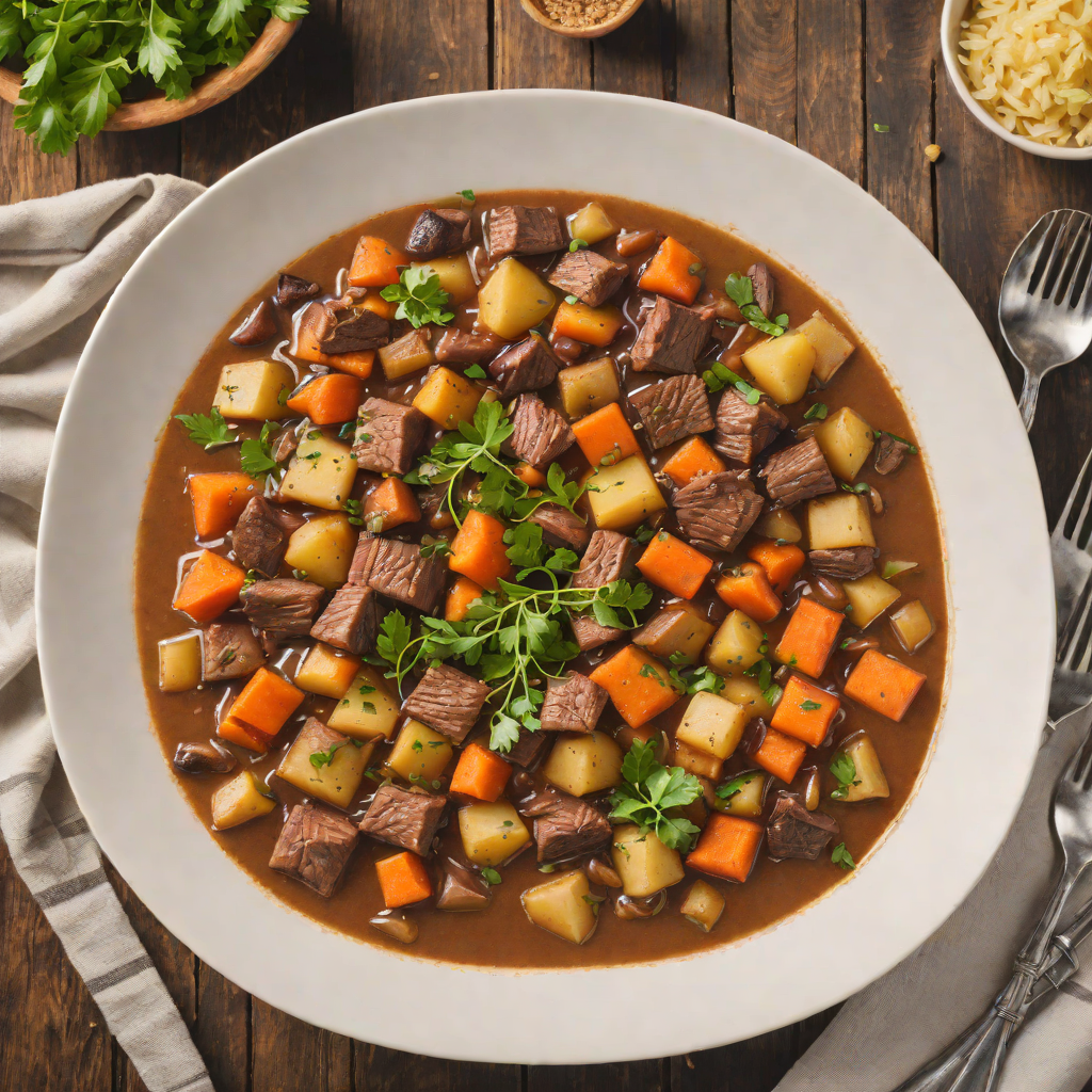 Slow Cooker Winter Stew with Root Vegetables and Venison