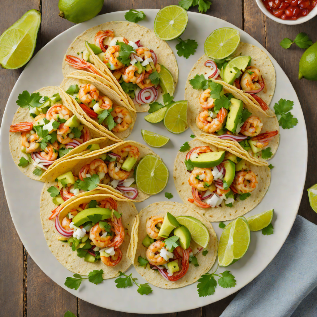 Tequila-Lime Shrimp Tacos with Avocado Salsa