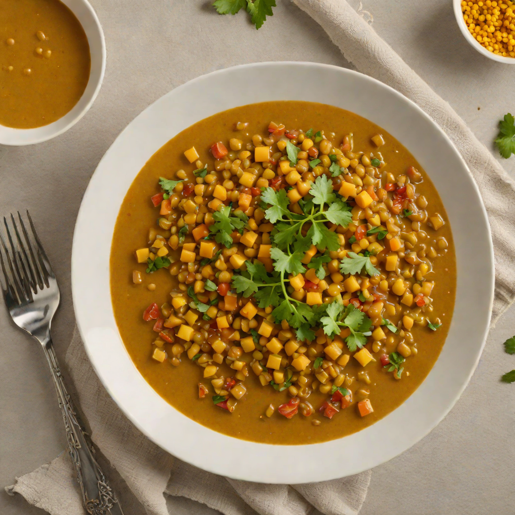 Stewed Ethiopian Split Peas with Turmeric and Ginger