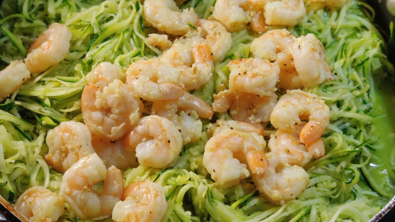 Speedy Lemon Garlic Shrimp with Zucchini Noodles