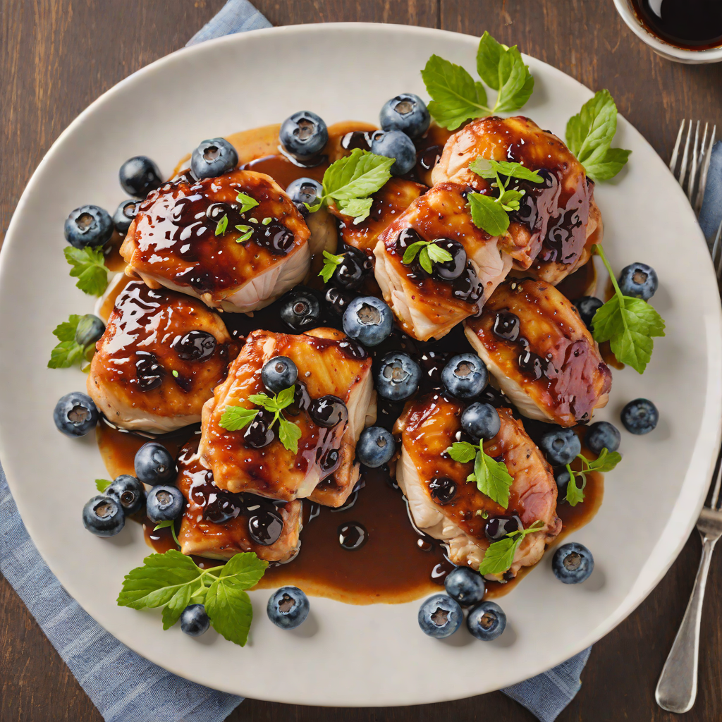 Maple-Glazed Smoked Chicken Thighs with Blueberry Pesto