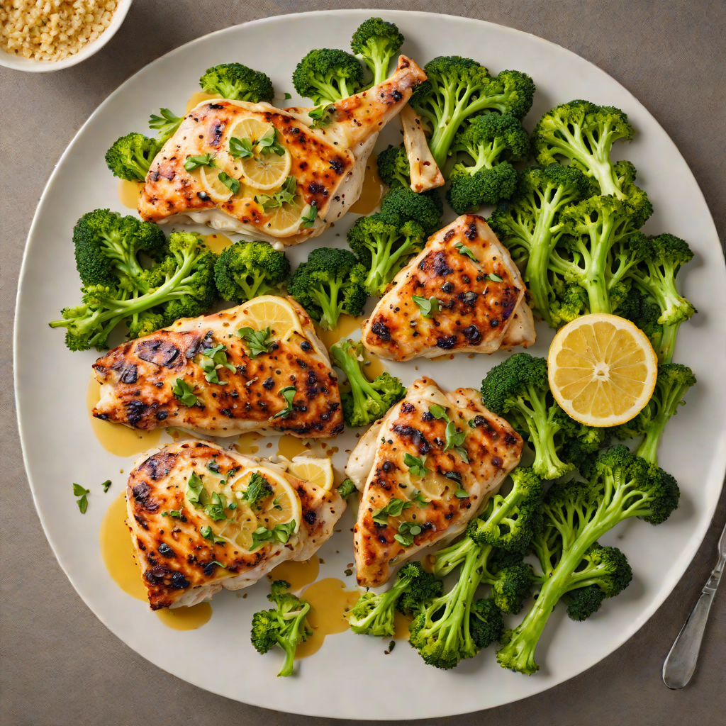 Grilled Lemon-Pepper Chicken with Charred Broccoli