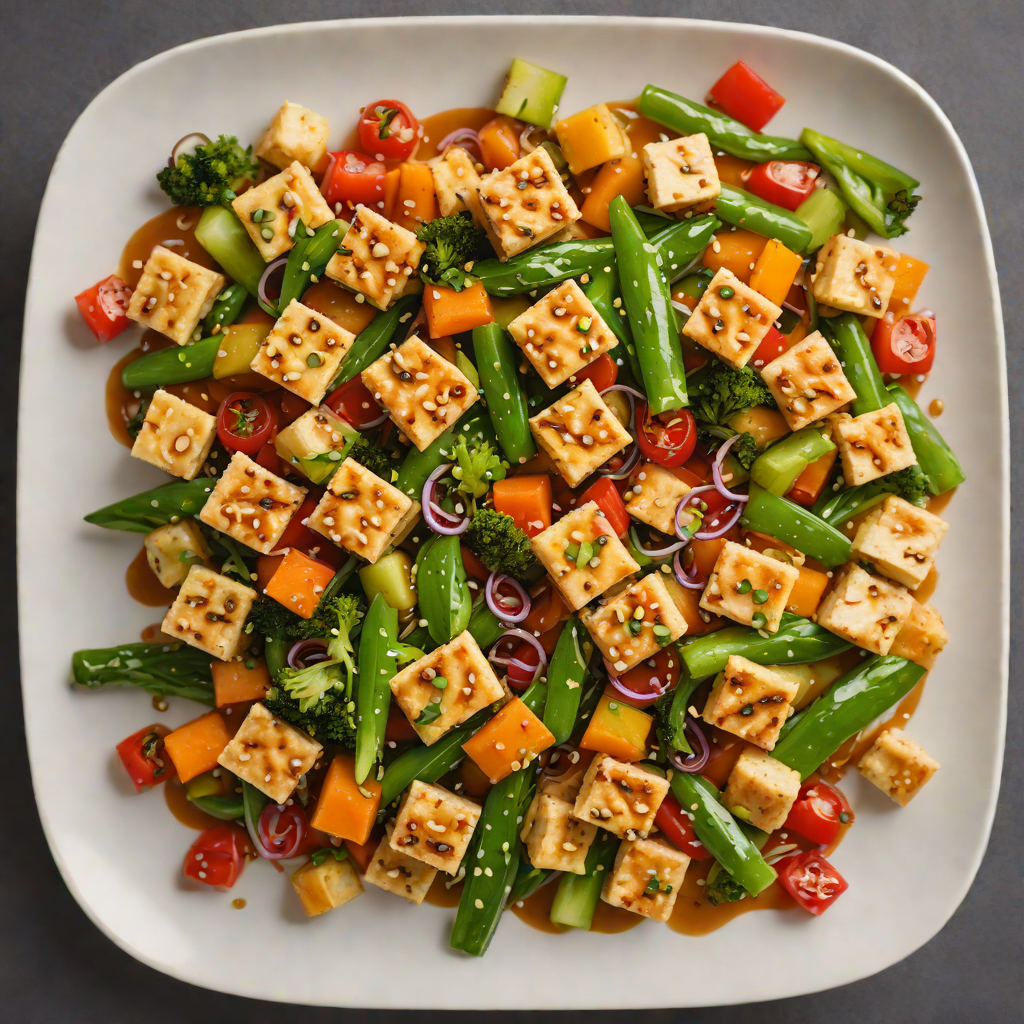 Stir-Fried Tofu and Vegetables with Ginger-Garlic Sauce