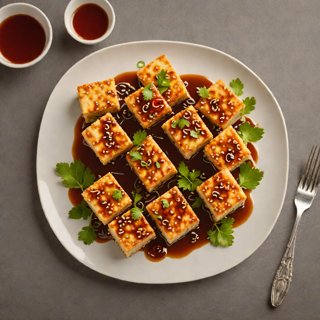 Crispy Pan-Fried Tofu with Spicy Soy-Ginger Glaze