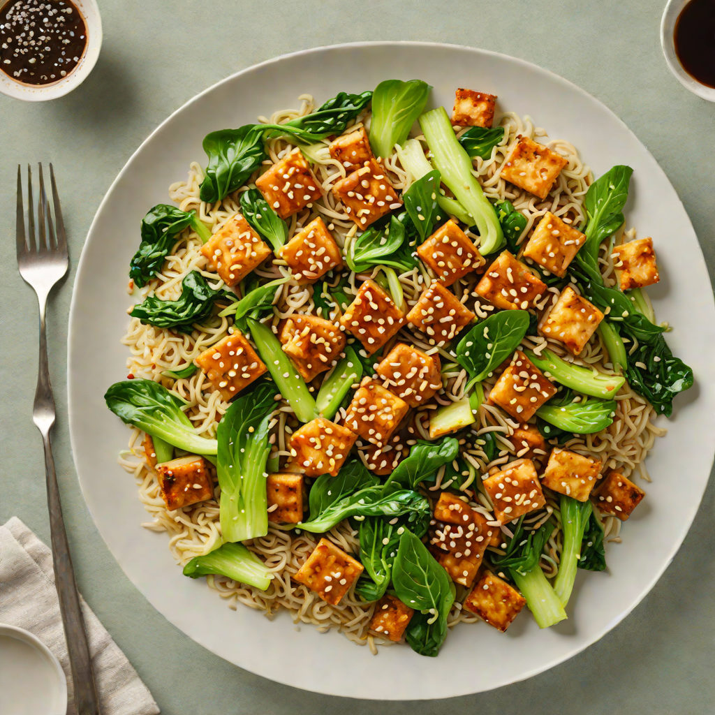 Sesame-Ginger Tofu Stir Fry with Baby Bok Choy
