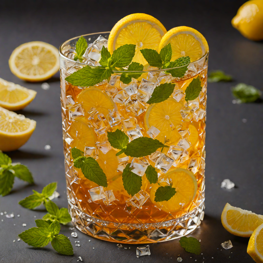 Ice-Crystal Inspired Lemon Mint Iced Tea