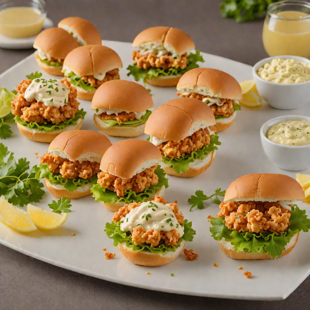 Po’ Boy Sliders with Crispy Fried Shrimp and Remoulade Sauce