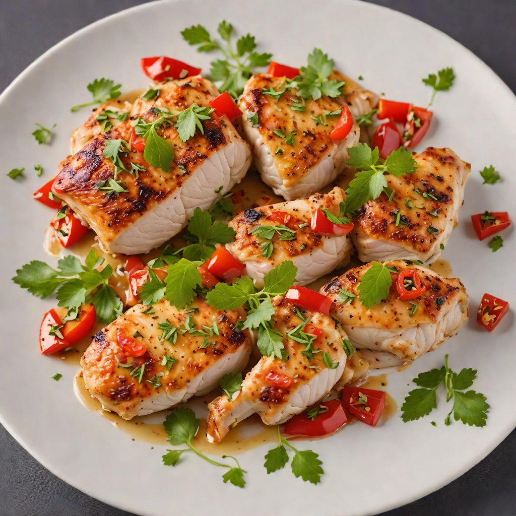Pan-Seared Chicken with Garlic Butter and Roasted Red Pepper