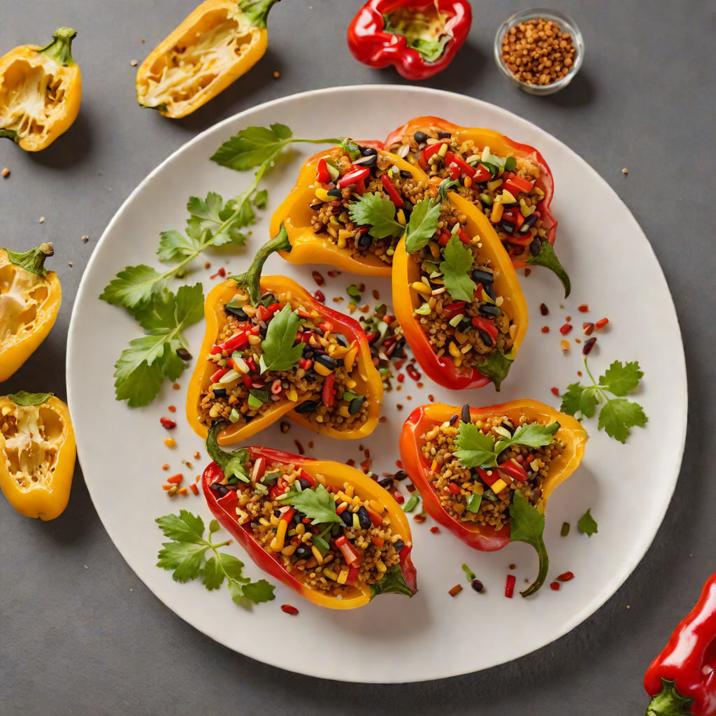 Grilled Quinoa-Stuffed Peppers with Aymara Spices