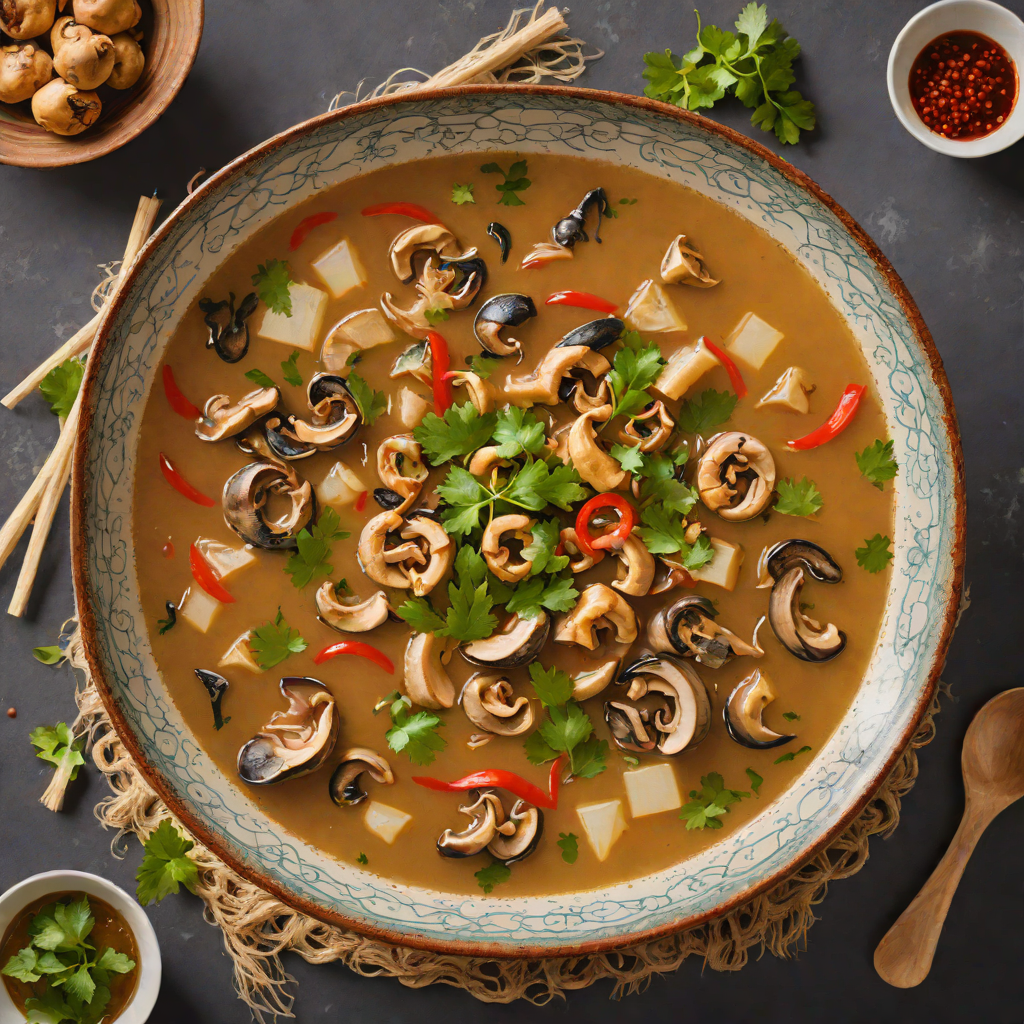 Hot and Sour Thai Lemongrass Soup with Mushrooms