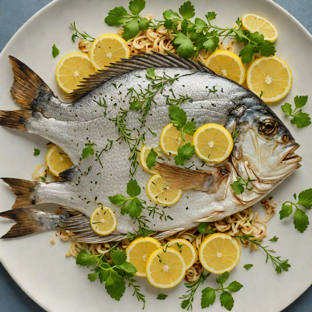 Pan-Seared Sea Bream with Garlic, Lemon, and Fresh Herbs