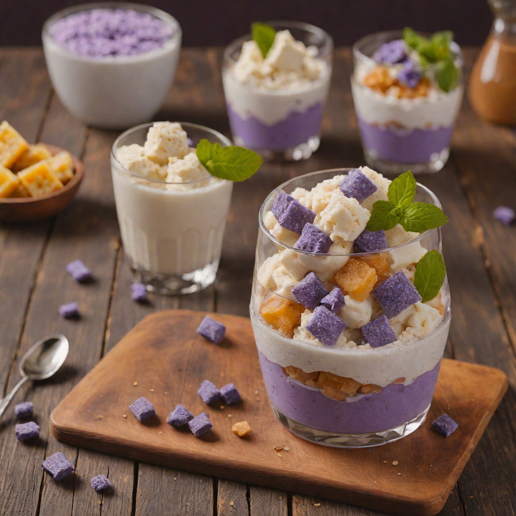 Halo-Halo Iced Dessert with Ube and Sweet Beans