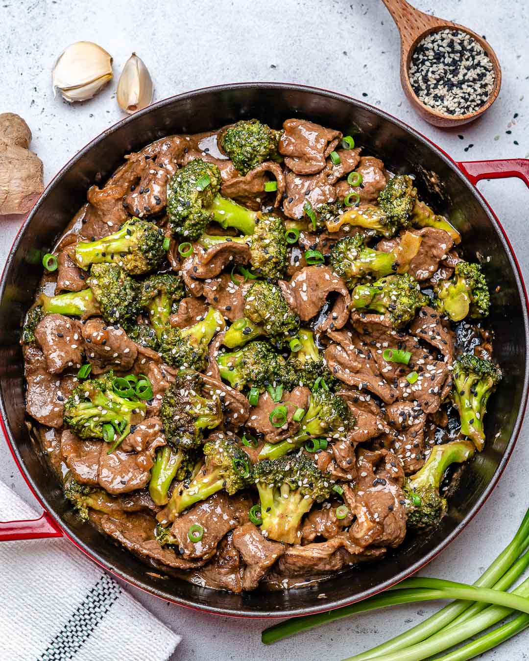 Ginger-Scallion Beef & Broccoli Stir-Fry (Whole30 Style)