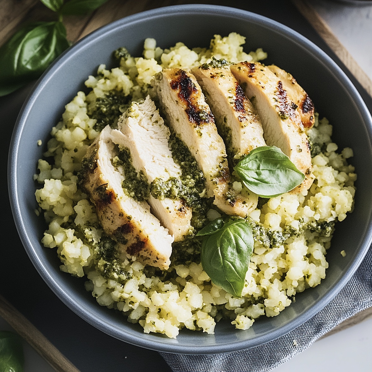 Lemon-Herb Chicken with Cauliflower Rice