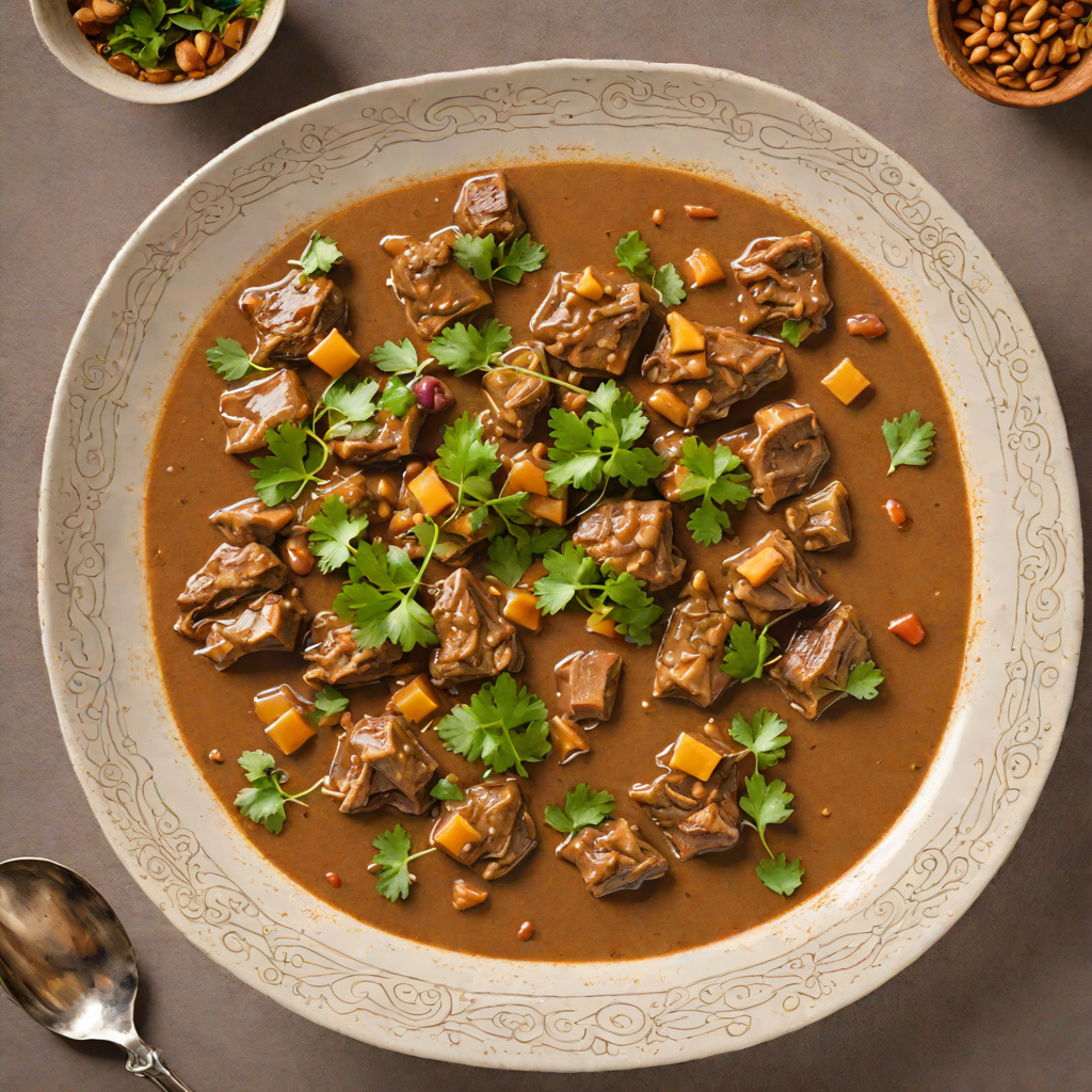 Slow-Simmered Goat Stew with Groundnut Sauce