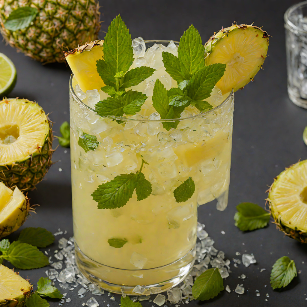 Frozen Pineapple Mojito with Fresh Mint