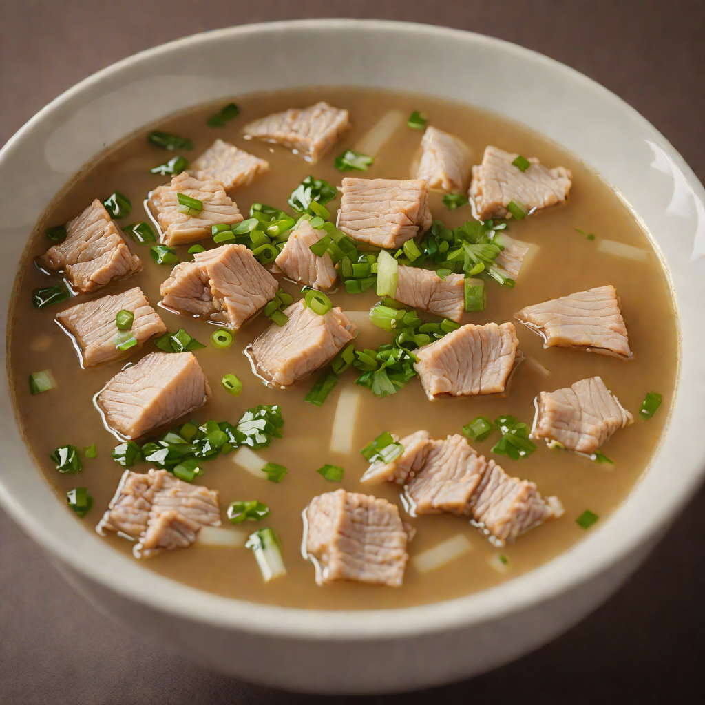 Shanghainese Scallion and Pork Soup with Clear Broth