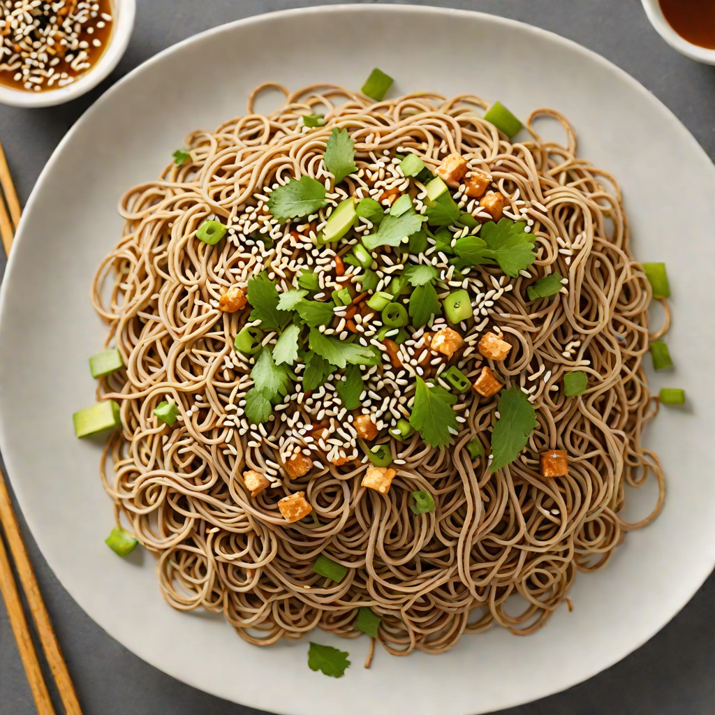 Ginger-Scallion Soba Noodles with Toasted Sesame and Soy Vinaigrette