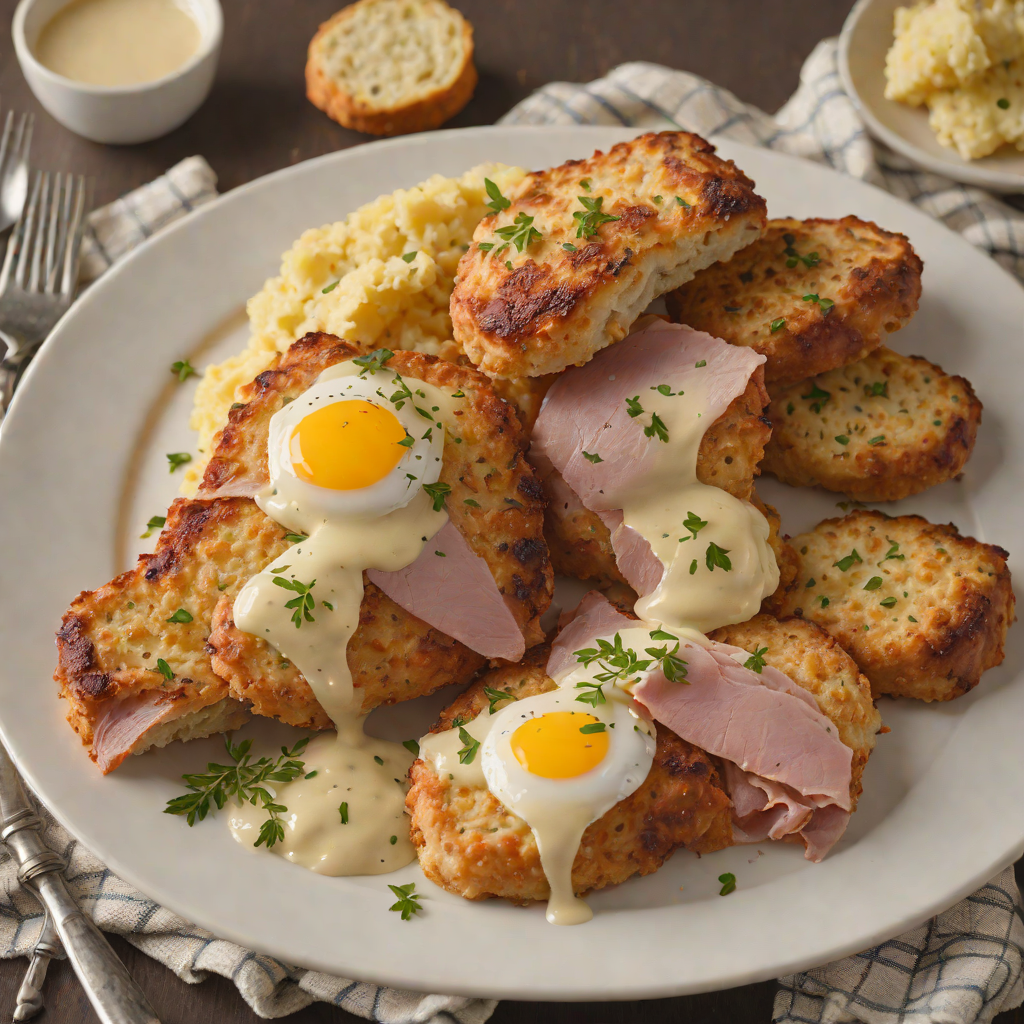 Skillet-Fried Country Ham with Buttermilk Biscuits