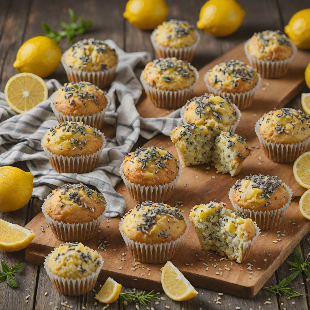 Layered Lemon Poppy Seed Muffins