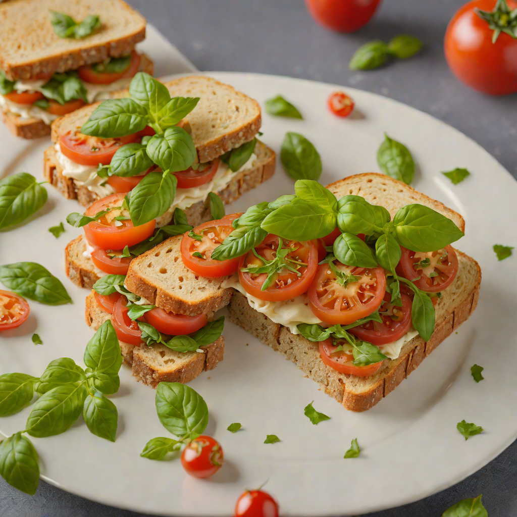 No-Cook Heirloom Tomato & Basil Sandwich
