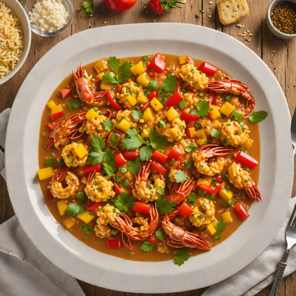 Crawfish Étouffée with Roux and Bell Peppers