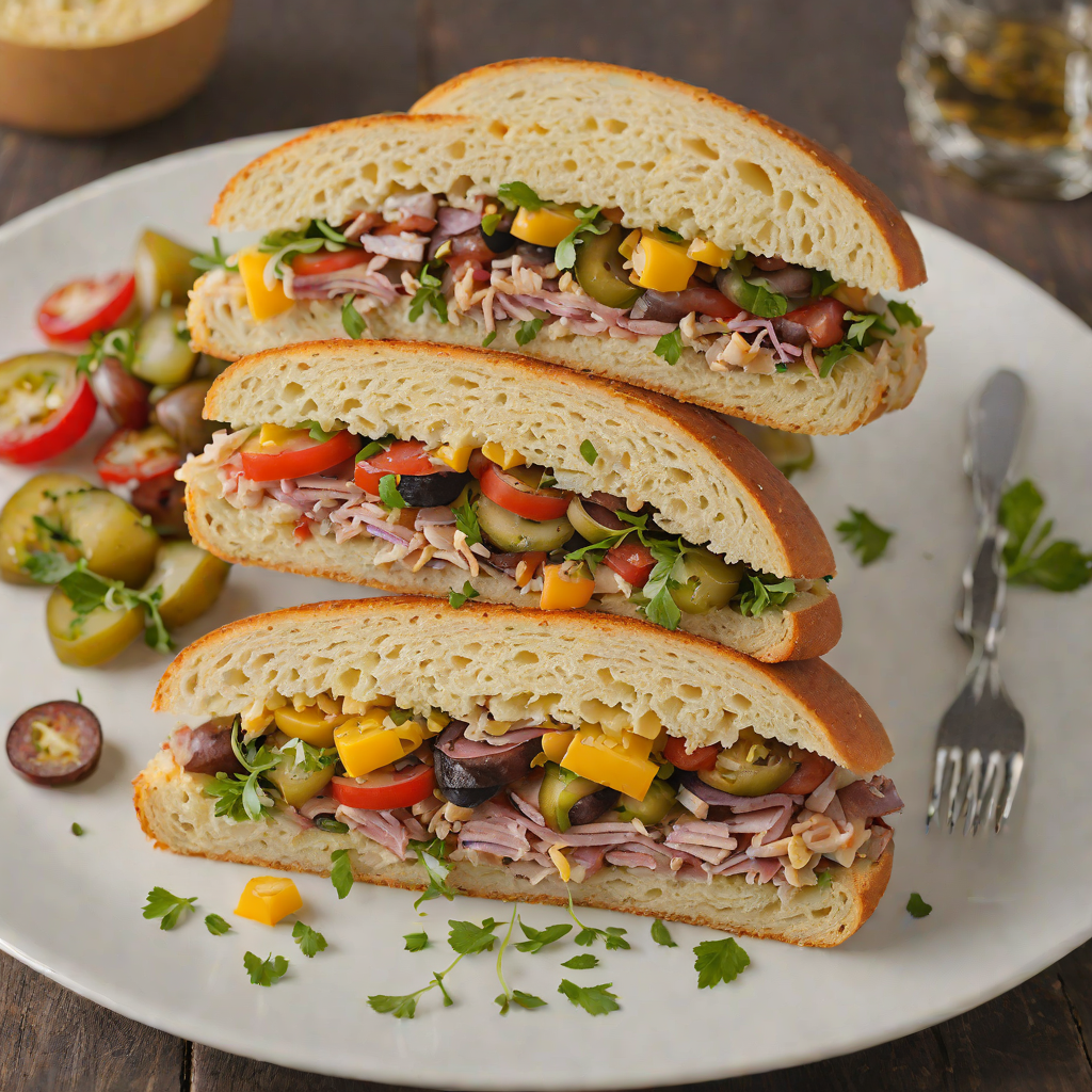 Baton Rouge Muffuletta Sandwich with Olive Salad