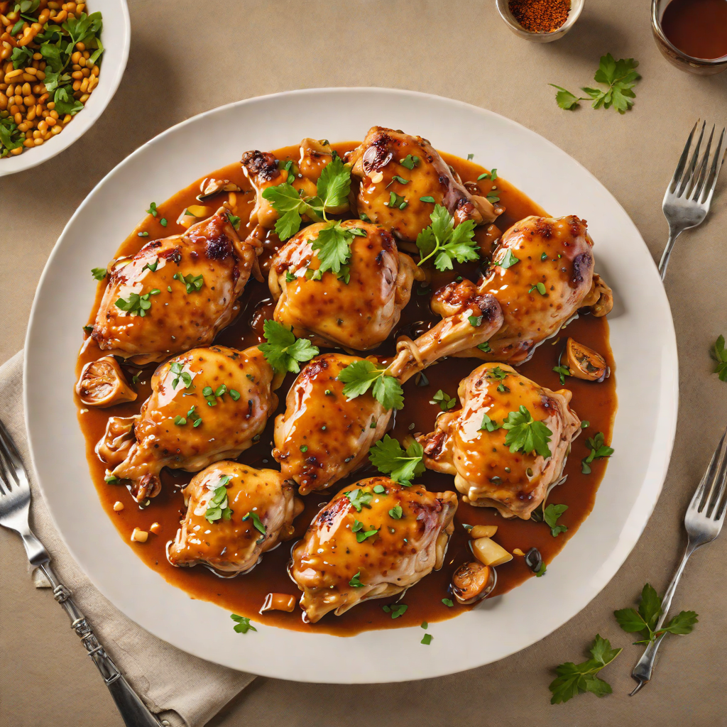 Pan-Roasted Chicken Thighs with Spanish Garlic and Paprika Sauce