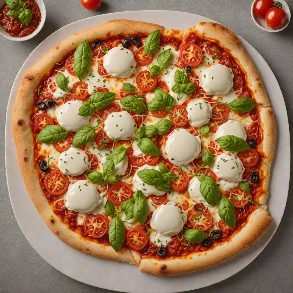 Neapolitan-Style Pizza with San Marzano Tomato Sauce and Fresh Mozzarella