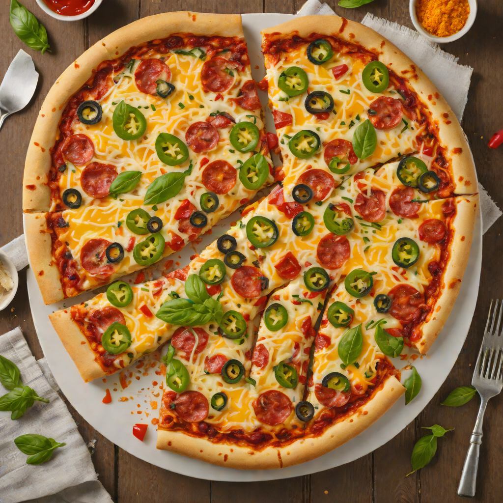 Spicy Pepperoni and Jalapeño Pan Pizza with Cheddar Blend