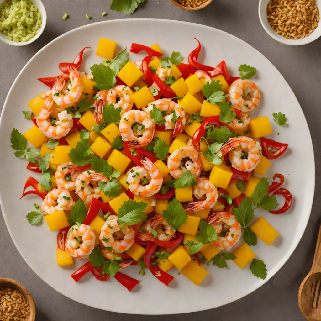 Stir-Fried Shrimp with Mango and Bell Peppers