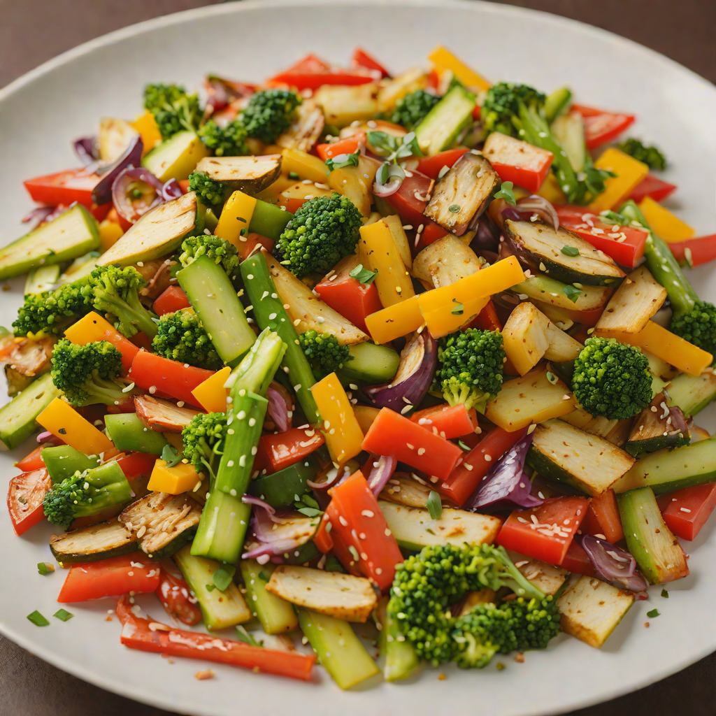 Equation-Inspired Layered Vegetable Stir Fry