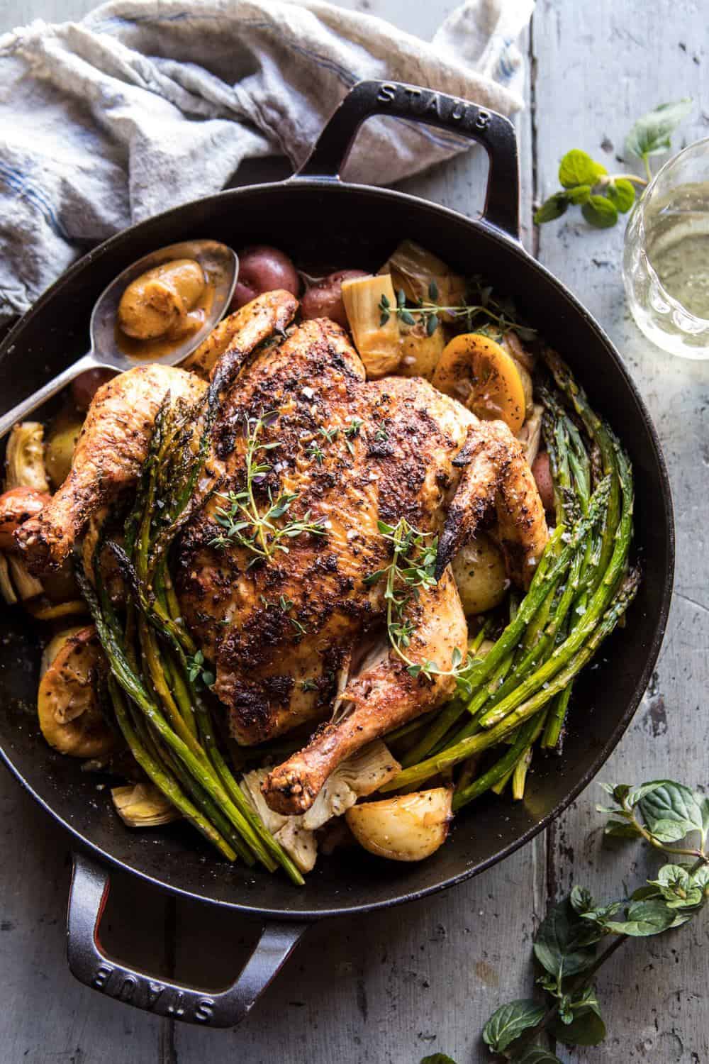 Lemon-Herb Chicken with Spring Vegetable Medley