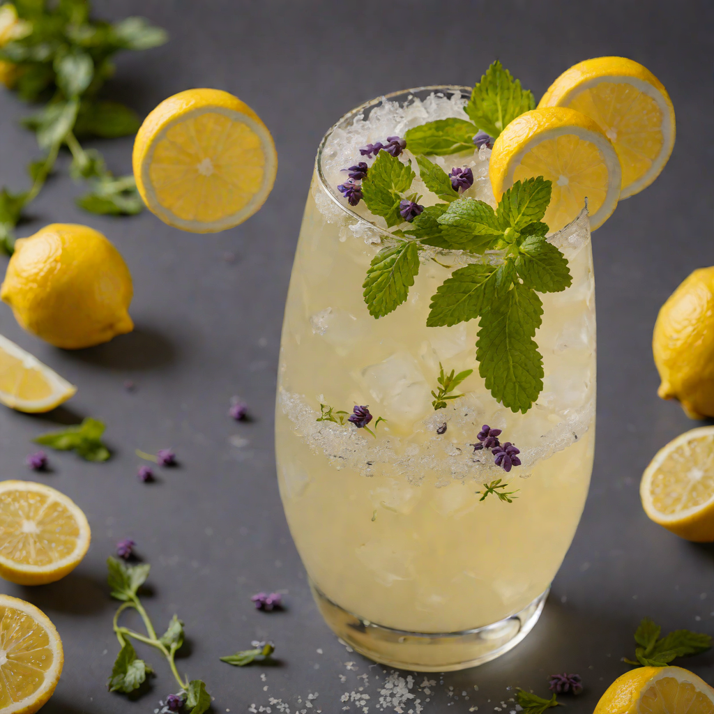 Frozen Herb-Infused Lemonade with Mint and Lavender