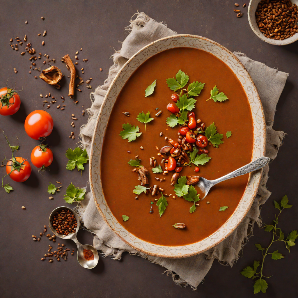 Tangy Burmese Tamarind and Tomato Soup with Aromatic Spices