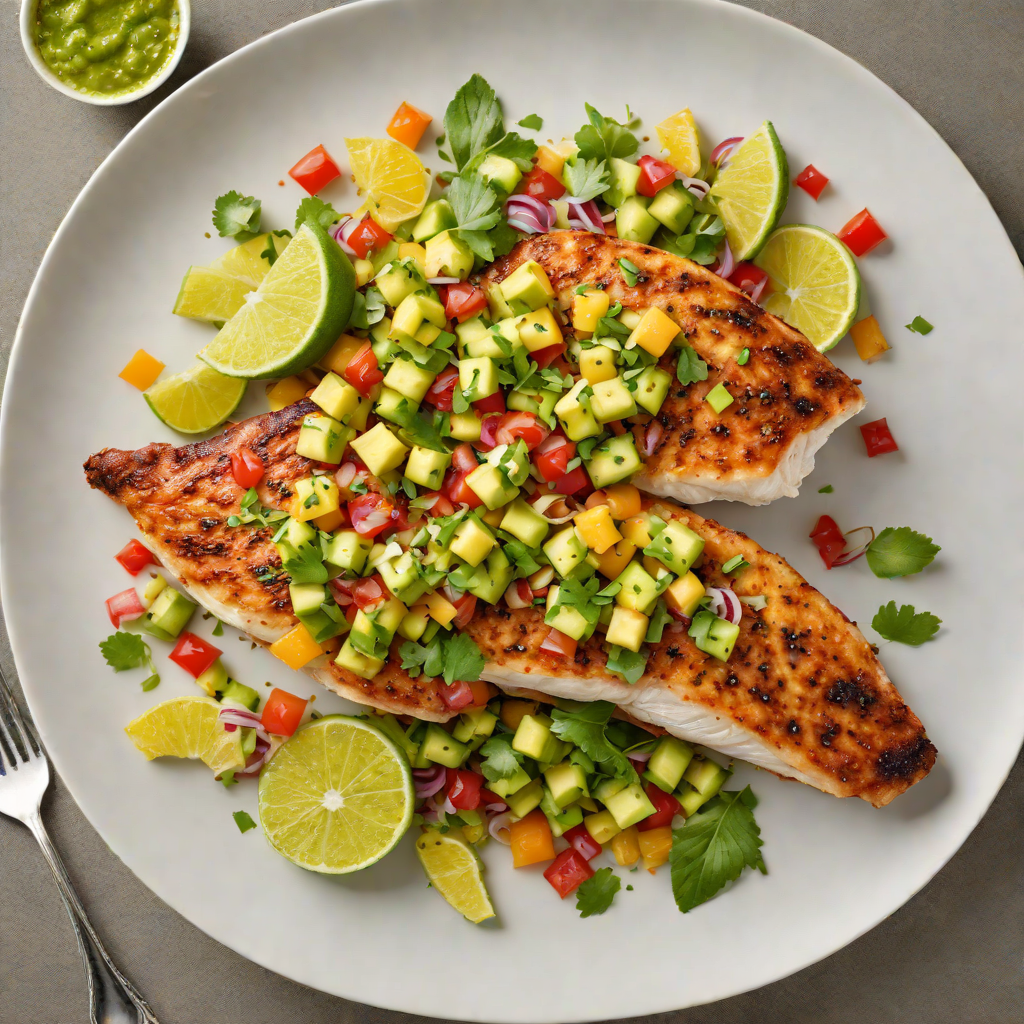 Seared Citrus-Glazed Pacific Snapper with Avocado Salsa