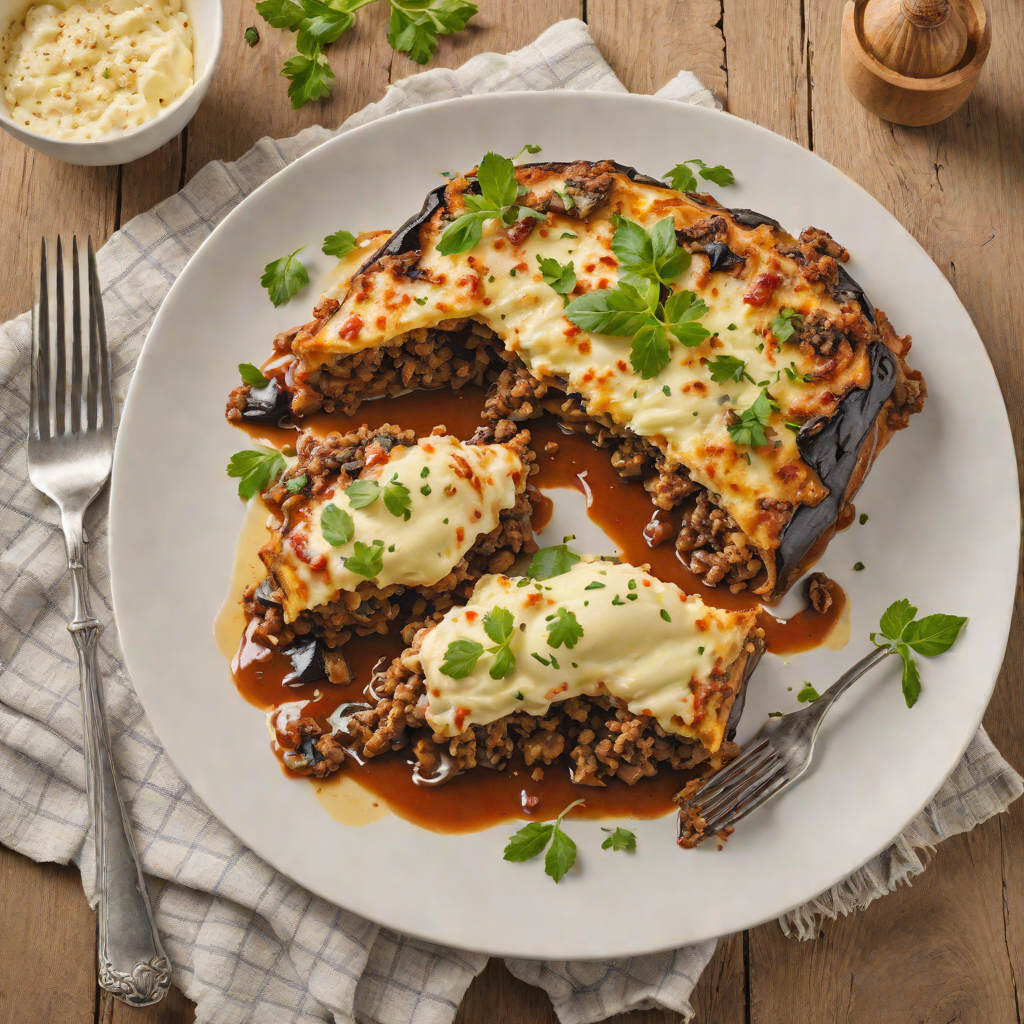 Slow-Cooked Beef Moussaka with Eggplant and Béchamel