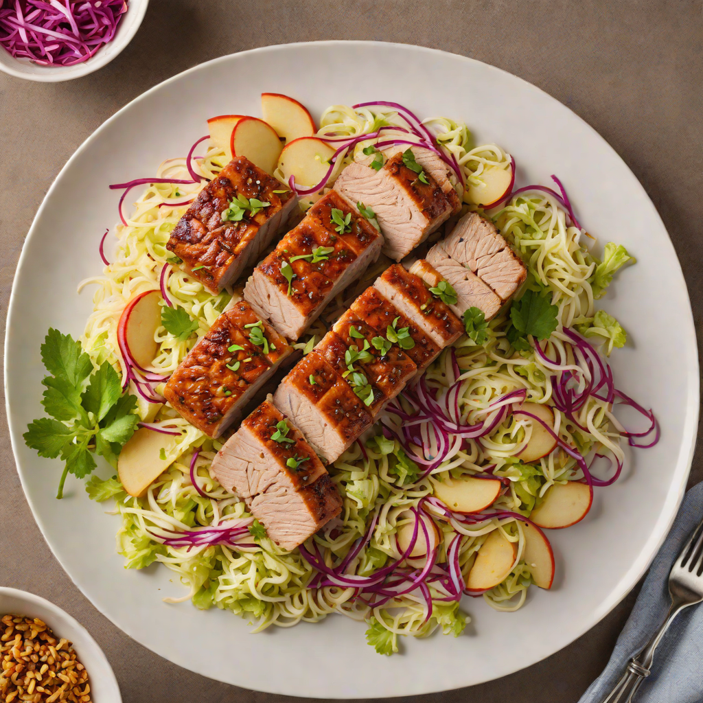 Maple-Glazed Pork Tenderloin with Apple and Cabbage Slaw
