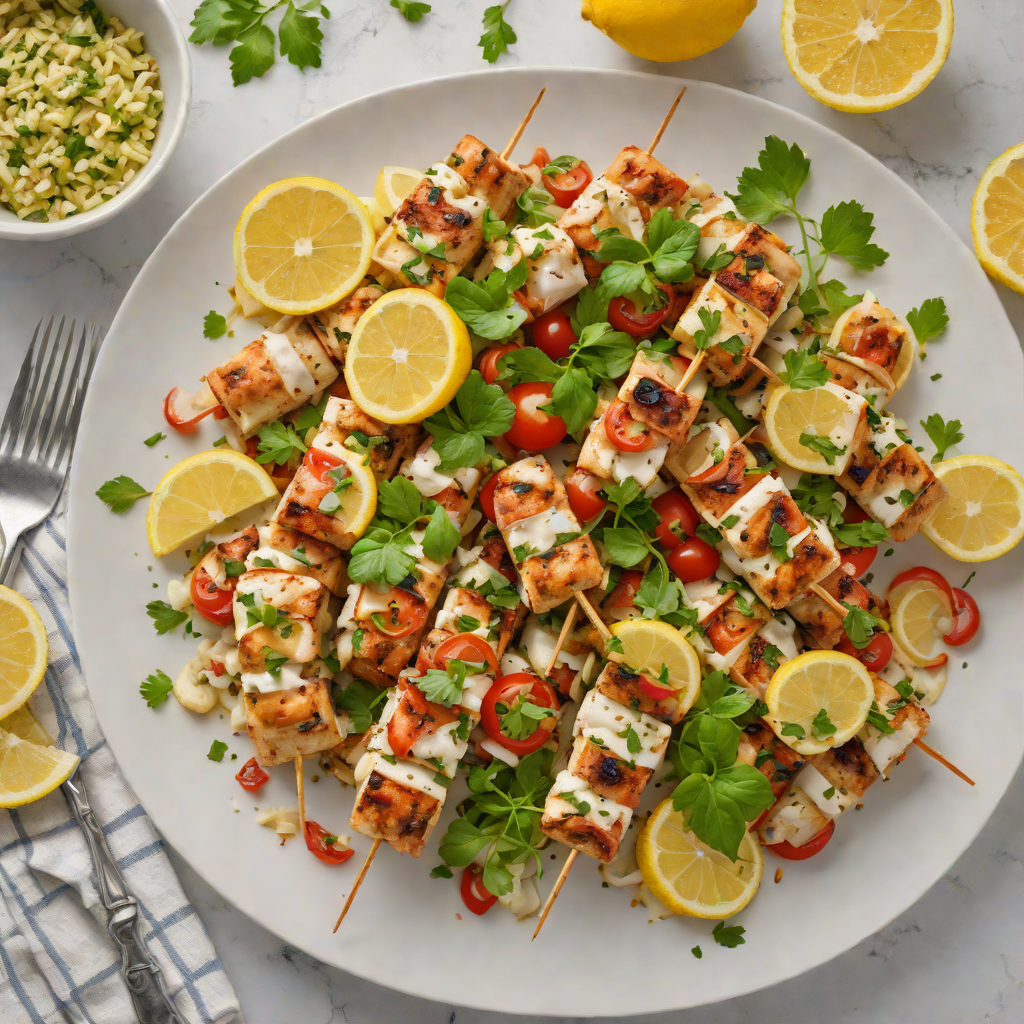 One-Pan Chicken Souvlaki with Lemon and Oregano